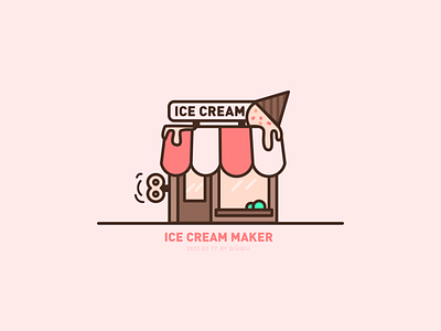 Ice Cream Maker Shop cream ice icecream illustration maker shop ui