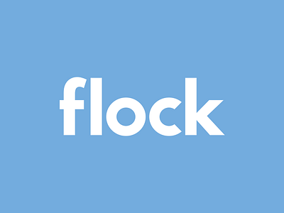 Lettering Flock logo lettering logo