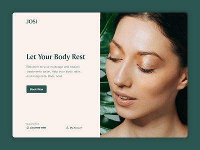 Website Design for JOSI.me - Beauty and Massage Salon branding design ui ui design uiinspiration uiux webdesign website