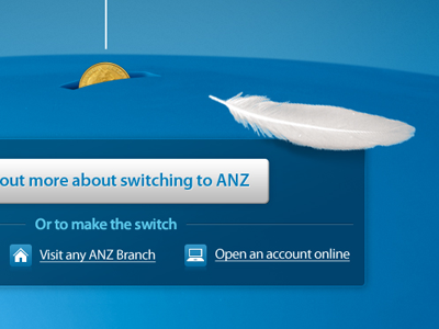 A touch of a feather anz bank finance html scrolling site services web design
