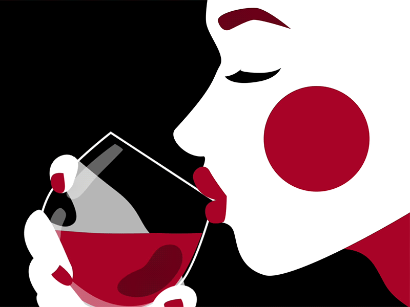Wine GIF drink face girl glass hand wine