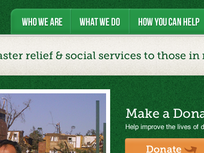 Disaster Relief Non-Profit Website II non profit texture web design