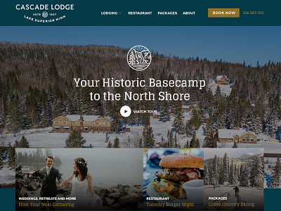 Cascade Lodge Website Design cabin hospitality lodge minnesota tourism travel vacation rental web design website