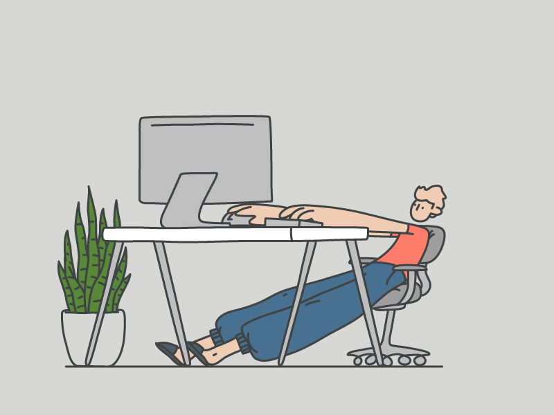 WFH chair character computer corona coronavirus desk drawing gif hand drawn home office homeoffice illustration illustrator plant remote remote work wfh work from home workfromhome working