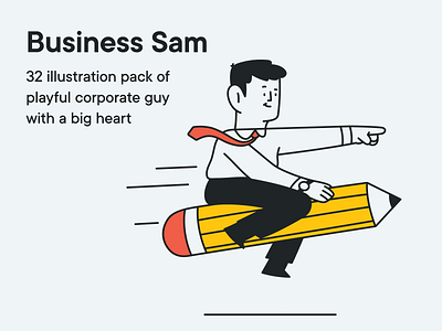 Business Sam is OUT! business corporate corporation drawing editorial hand drawn illustration illustration pack illustrator minimal office shirt startup tie vector