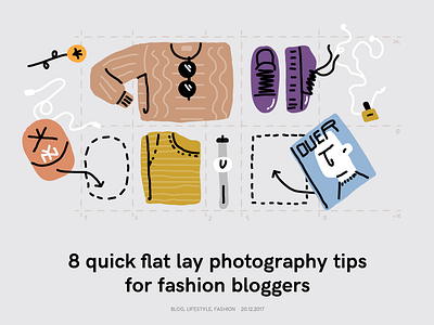 Flat Lay Photography clean drawing editorial fashion flat flat lay illustration illustrator line minimal photography vector