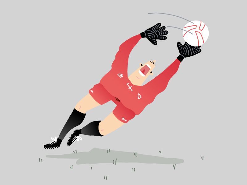 Soccer golman dribbble