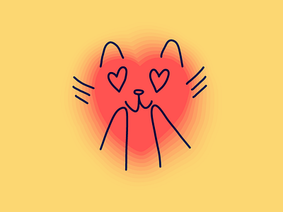 Spreading the Love: Will You Be My Valentine? blog cat character design character designs clean drawing editorial face flat hand drawn heart illustration line love minimal valentine valentines day vector