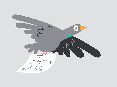 Wordpress XML Sitemaps blog character clean drawing editorial flat flying bird hand drawn illustration illustrator message bird minimal pigeon themes kingdom vector