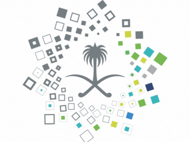 Vision 2030 2030 animation future logo palm sward tree zoom