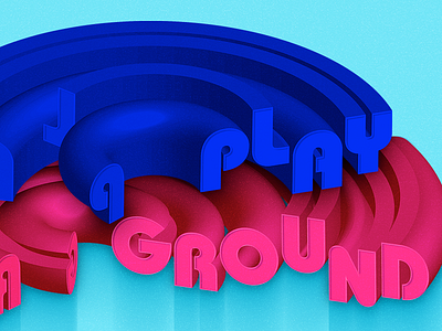 Playground 3d abstract geometry graphicdesign lettering logo mark type typeface typography vector wix
