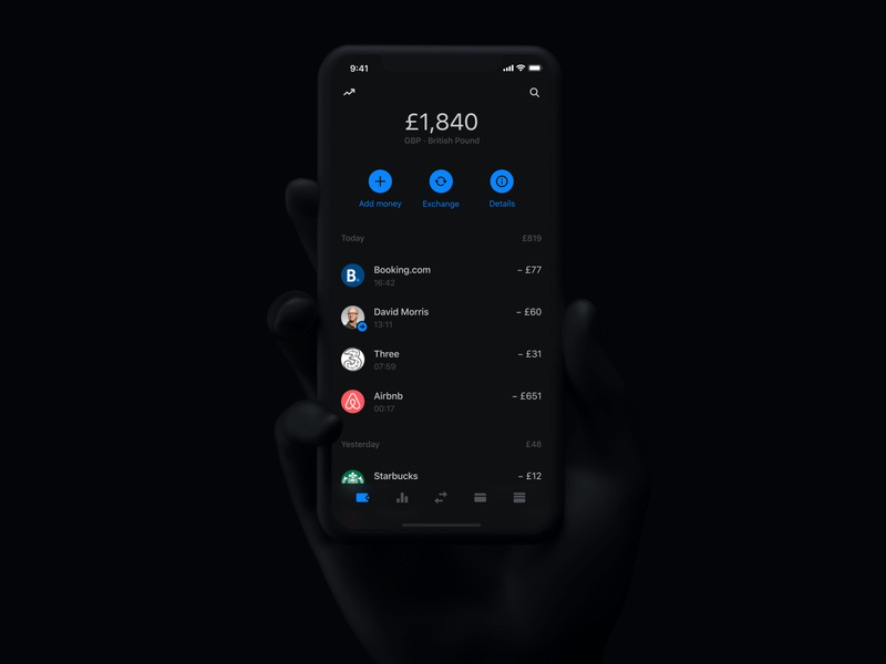 Revolut Dark Mode fintech revolut dark mode