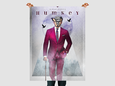 Humkey (artwork) artwork color dancing digitalart forms men monkey moon photomanipulation photoshop poster typography