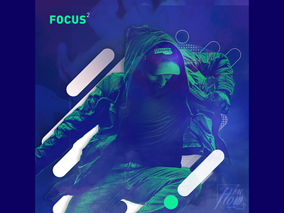 Focus2 artwork duotone forms isolated keyvisual neon photoshop