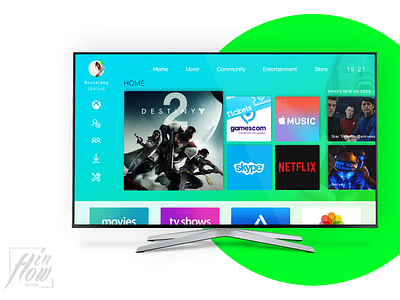 AppleTV with Xbox One appletv concept design gaming ui userinterface ux xbox
