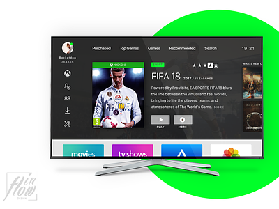AppleTV with Xbox One appletv concept design gaming ui userinterface ux xbox