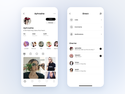 ins重设 app design instagram social contact ui ux