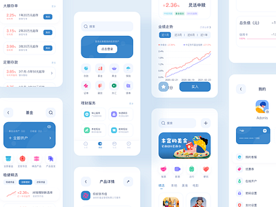 Bank app app bank blue data design icon mobile ui ux