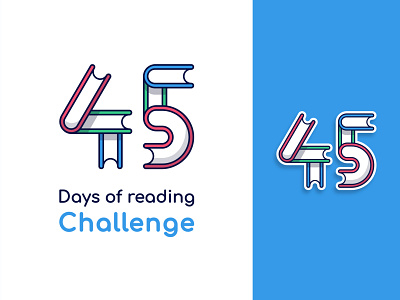 45 Days of reading Challenge branding