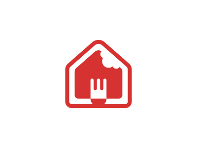 House Eat logo brand branding branding concept eat graphic design house illustration red visual identity