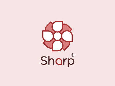 Sharp branding brand branding branding concept design graphic design illustration logo pink sharp vector visual identity