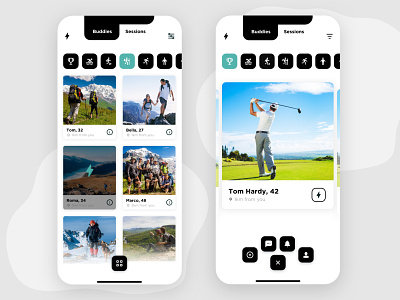 Sport S App app application clean concept interface ios mobile sport travel ui ux