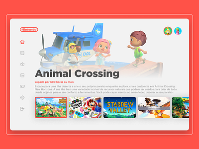 Daily UI 025 :: TV App animal crossing app branding daily ui design games illustration mobile nintendo tv ui