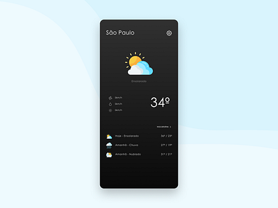 Daily UI 037 :: Weather app card daily ui design mobile ui weather