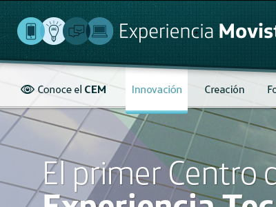 Experiencia Movistar chat computer experience eye grid icons light mobile movistar nav