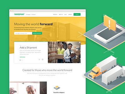 Tranzport Case Study - Web Design 3d branding icons illustration landing logo ui ux website