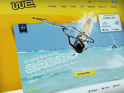 We - Wind Experience Site aerolab argentina beach hot landing summer surf vacation website