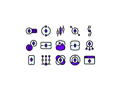 Cryptoworld icon set