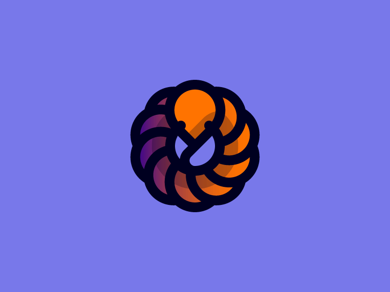 Hypnosnake gradient hypnotist logo logo animation snake
