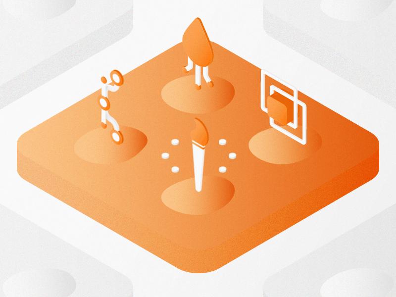 Vector Tools glyph icon illustrator iscometric isometria isometric design isometric icons orange svg tools vector