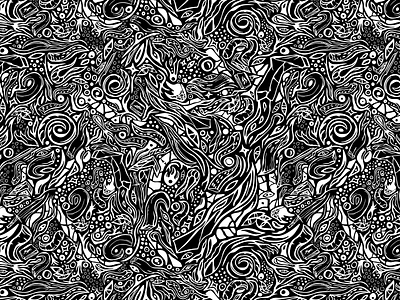 Zeshturi black and white cthulhu dark fantasy dark god dark gods dark magic deep sea digital eyes lovecraft mysterious mystery old god old gods pattern sea ground strange tentacle