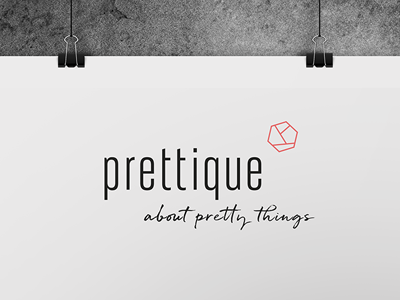 Prettique Logo branding corporate design logo typo