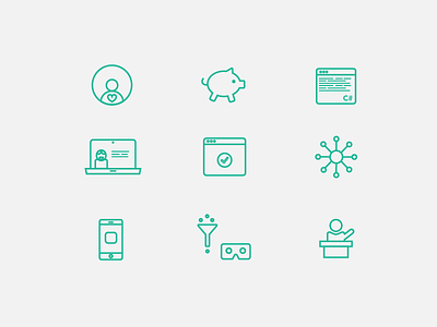 Selection of icons design icons illustrator