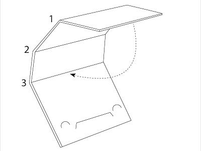 Cardstock Cell phone holder folding instructions demo how to illustration illustrator instructional product design