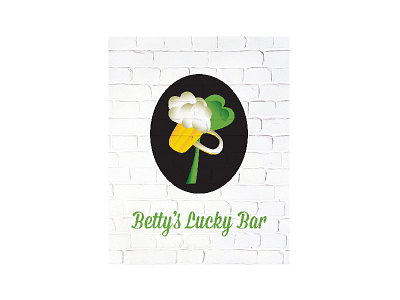 Betty's Lucky Bar logo logotype wall preview