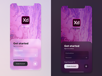 Adobe XD Mobile Sign-up adobe xd big sur createwithadobexd design interface mobile signup ui ux