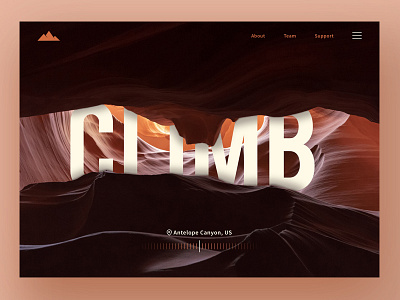 Climb UI climb design flat orange photoshop sketch type ui ux website