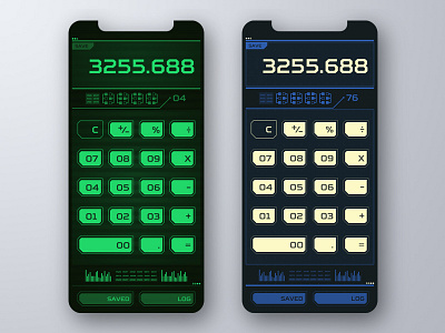 Daily UI Challenge #004 - Calculator app calculator dailyui design fallout fallout76 future green interface retrofuturism ui ux