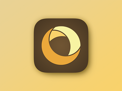 Daily UI Challenge #005 - App Icon app brown dailyui design icon interface material moon ui ux yellow