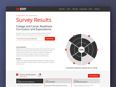 Results UI color design educational interface red results sketch success survey type ui ux