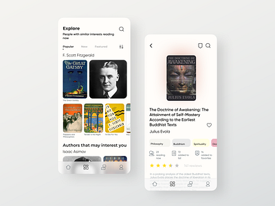 Explore books UI books communication match reading reading app ux ux ui uxui