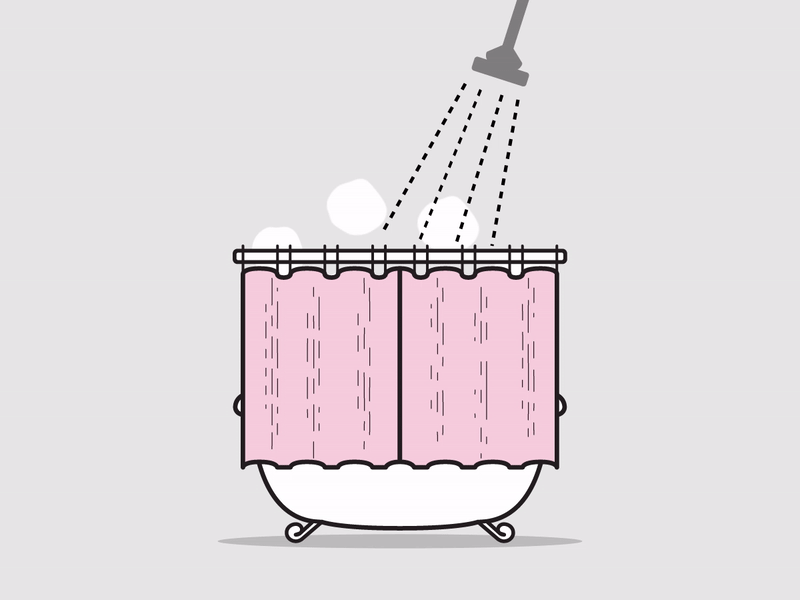 bath gif after effects animation bathroom design illustration