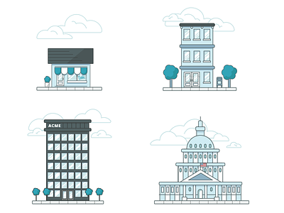 Building Icons buildings corporate federal icons local state ui