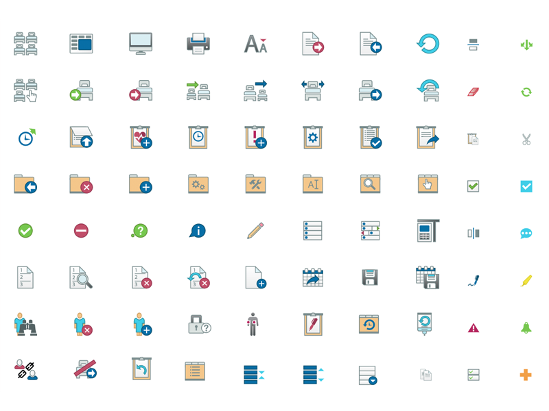 Medical Patient UI Icons user-focused menu medical ipad ios application ux ui