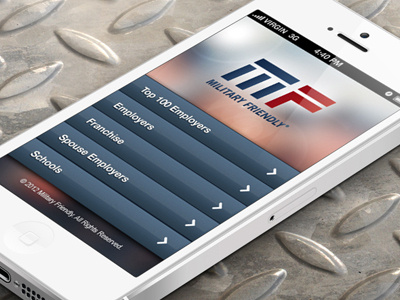 Military Friendly Mobile branding iphone military mobile ui ux web design