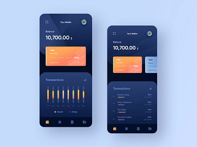 Banking App Dark Mode - Concept app bank concept credit card dark dark ui dashboard design system finance mobile money payment transaction ui wallet